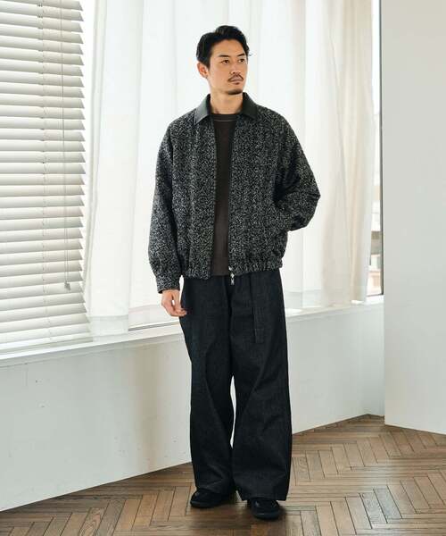 EDIFICE（エディフィス）の「ツイード スポーツ ブルゾン【リバーシブル仕様】（その他アウター・メンズ・ベージュ系その他/ブラック/ベージュ・LARGE/MEDIUM/SMALL）」の4枚目の写真