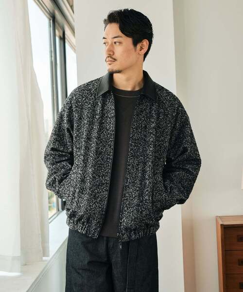 EDIFICE（エディフィス）の「ツイード スポーツ ブルゾン【リバーシブル仕様】（その他アウター・メンズ・ベージュ系その他/ブラック/ベージュ・LARGE/MEDIUM/SMALL）」の5枚目の写真