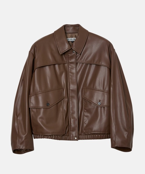 LE CIEL BLEU（ルシェルブルー）の「フェイクレザーブルゾン / Faux