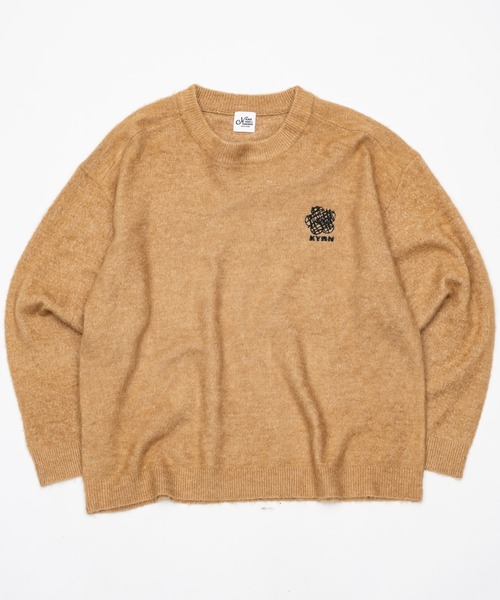 kaoyorinakami（カオヨリナカミ）の「KYRN flower knit / KYRNフラワーニット（ニット/セーター・メンズ・ベージュ/ブラック・X-LARGE/LARGE/MEDIUM/SMALL）」の2枚目の写真