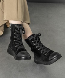 Bussola | 【bussola】撥水厚底フラットレースアップブーツ(955517)(ブーツ)