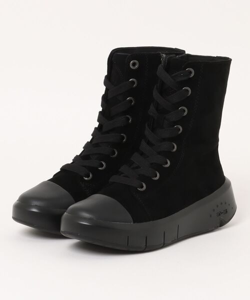 Bussola（ブソラ）の「【bussola】撥水厚底フラットレースアップブーツ(955517)（ブーツ・レディース・ブラック系その他・35/36/37/38/39）」の4枚目の写真