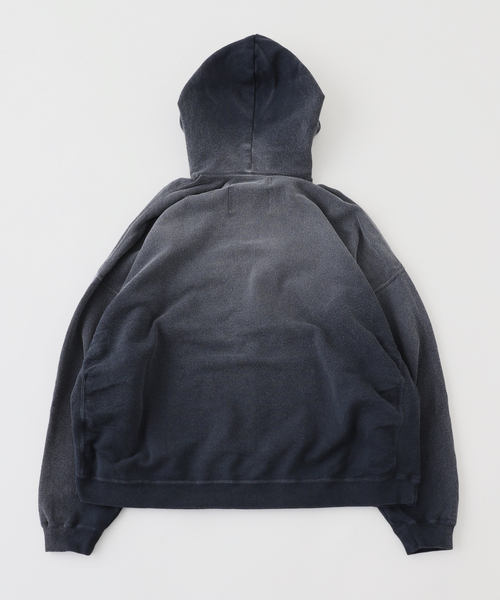 DAIRIKU(ダイリク)の「DAIRIKU / ダイリク 5-Zip Vintage Dyed Hoodie(パーカー・メンズ・ブルー系その他/ブラック・MEDIUM)」の3枚目の写真