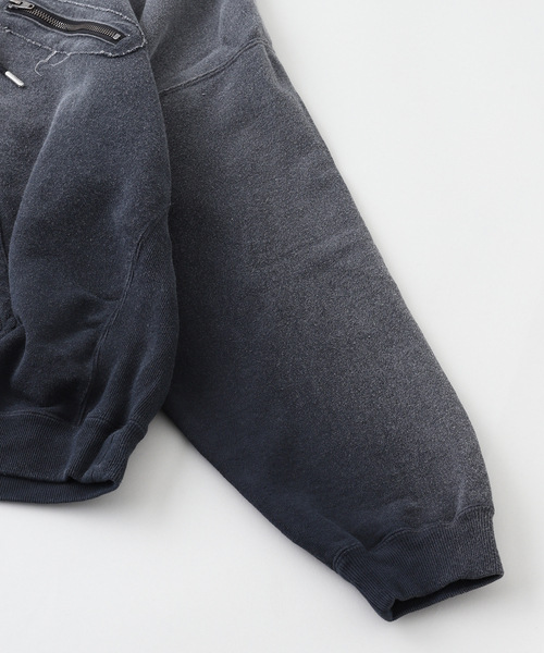 DAIRIKU(ダイリク)の「DAIRIKU / ダイリク 5-Zip Vintage Dyed Hoodie(パーカー・メンズ・ブルー系その他/ブラック・MEDIUM)」の5枚目の写真
