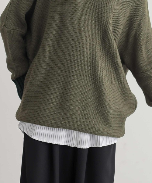 n'OrLABEL(ノアールレーベル)の「レイヤード用ラウンドヘムシャツ付け裾(シャツ/ブラウス・レディース・ブルー系その他/ホワイト系その他/オフホワイト/ブラック/ブラック系その他・2/1)」の3枚目の写真