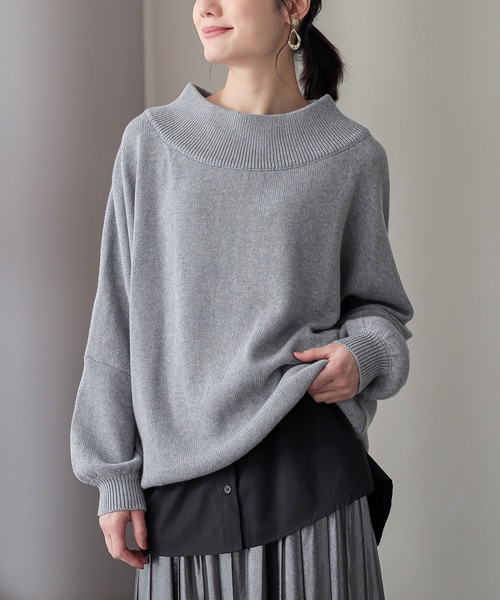 n'OrLABEL(ノアールレーベル)の「レイヤード用ラウンドヘムシャツ付け裾(シャツ/ブラウス・レディース・ブルー系その他/ホワイト系その他/オフホワイト/ブラック/ブラック系その他・2/1)」の4枚目の写真