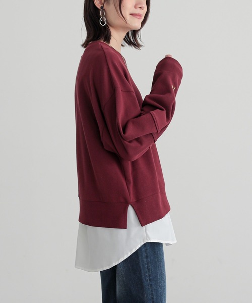 n'OrLABEL(ノアールレーベル)の「レイヤード用ラウンドヘムシャツ付け裾(シャツ/ブラウス・レディース・ブルー系その他/ホワイト系その他/オフホワイト/ブラック/ブラック系その他・2/1)」の8枚目の写真