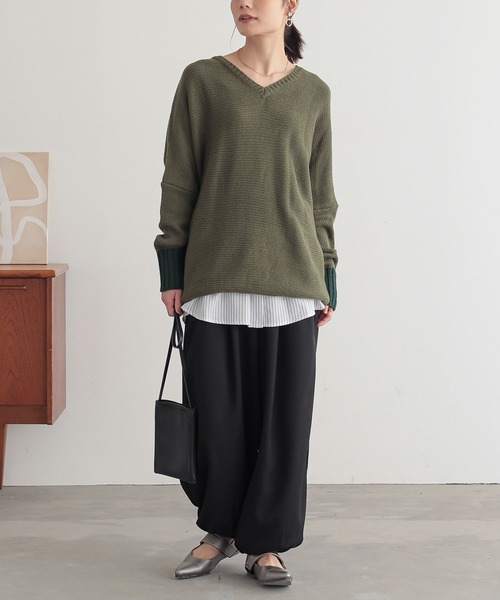 n'OrLABEL(ノアールレーベル)の「レイヤード用ラウンドヘムシャツ付け裾(シャツ/ブラウス・レディース・ブルー系その他/ホワイト系その他/オフホワイト/ブラック/ブラック系その他・2/1)」の21枚目の写真