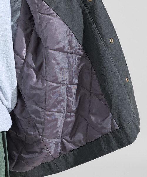 セール】襟コーデュロイ ダックジャケット（カバーオール