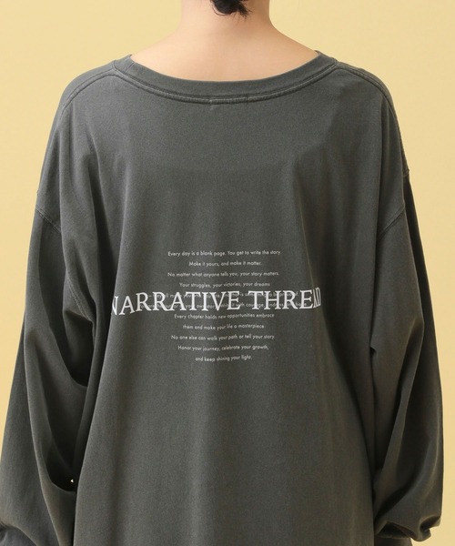 LEPSIM（レプシィム）の「【産前・産後対応】マタニティ／バックロゴプリント長袖T　587651（マタニティウェア/グッズ・レディース・チャコールグレー/オフホワイト・FREE）」の15枚目の写真