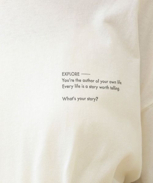 LEPSIM（レプシィム）の「【産前・産後対応】マタニティ／バックロゴプリント長袖T　587651（マタニティウェア/グッズ・レディース・チャコールグレー/オフホワイト・FREE）」の13枚目の写真