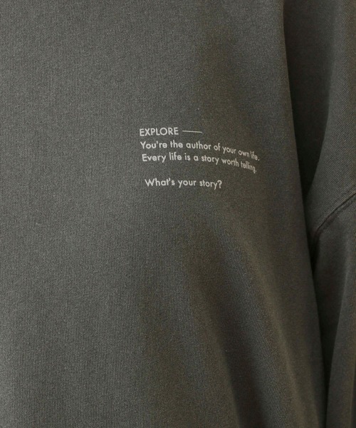 LEPSIM（レプシィム）の「【産前・産後対応】マタニティ／バックロゴプリント長袖T　587651（マタニティウェア/グッズ・レディース・チャコールグレー/オフホワイト・FREE）」の11枚目の写真