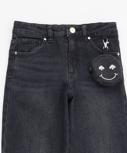 kate spade new york kids（ケイトスペードニューヨーク）の「Spade Smileyポーチつきデニムパンツ（デニムパンツ・キッズ・ブラック・130cm/140cm/150cm/160cm/120cm）」の3枚目の写真