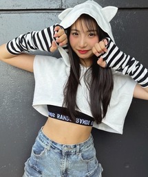 RandS（ランズ）の「BDアームカバー付ネコ耳ノースリＰＫ（パーカー・キッズ）」