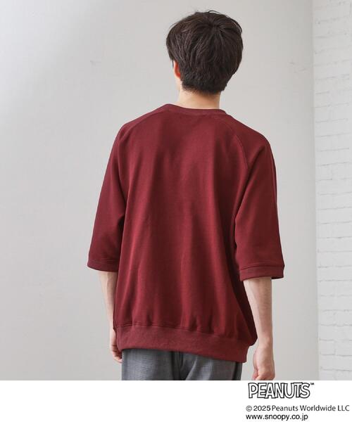 PEANUTS（ピーナッツ）の「Peanuts スヌーピー 6分袖裏毛スウェット（Tシャツ/カットソー・メンズ・ダークブラウン/ボルドー/グレー・03/02/01）」の13枚目の写真