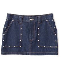 atmos pink Studs Denim Mini Skirt / アトモス ピンク スタッズ デニム ミニスカート