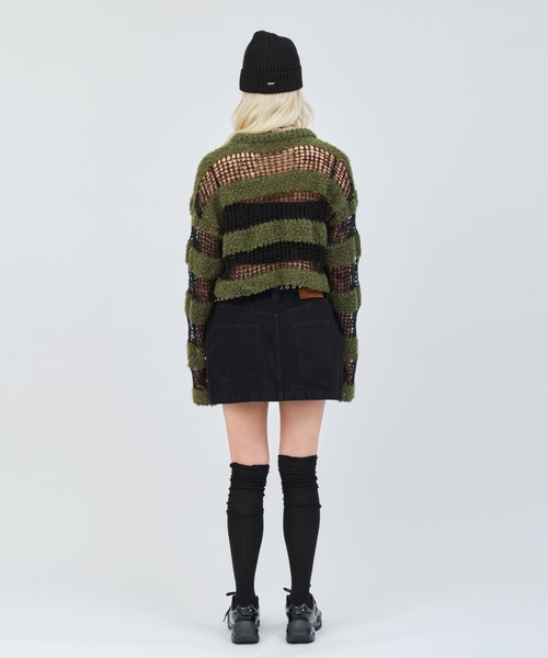 atmos pink(アトモスピンク)の「atmos pink Studs Denim Mini Skirt / アトモス ピンク スタッズ デニム ミニスカート(スカート・レディース・ブルー/ブラック・S/M)」の19枚目の写真