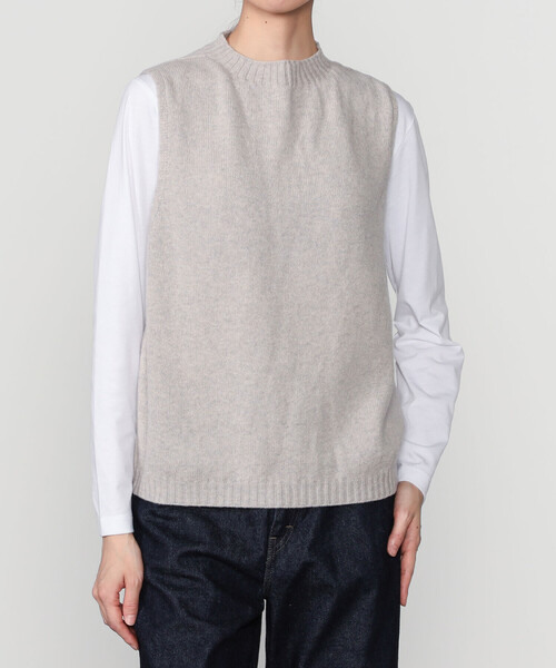 ■新品 MORRIS & SONS ジーロンラム ニットベスト イギリス製 MORRIS & SONS | ジーロンラム クルーネックベスト MEN（ベスト