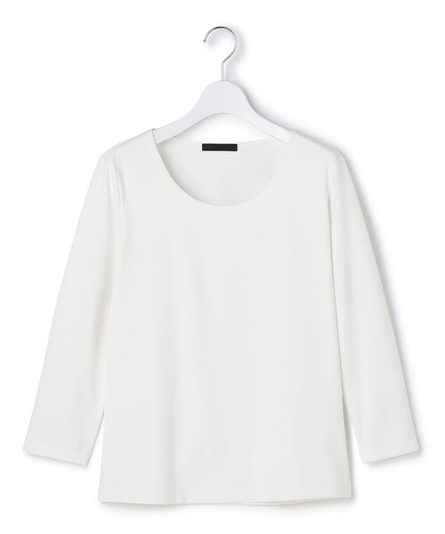 ICB（アイシービー）の「スーペリアジャージー Uネックカットソー（Tシャツ/カットソー・レディース・アイボリー系/ライトグレー系/ブラック系・SMALL/MEDIUM）」の3枚目の写真