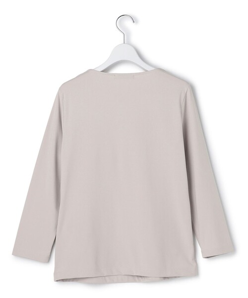 ICB（アイシービー）の「スーペリアジャージー Uネックカットソー（Tシャツ/カットソー・レディース・アイボリー系/ライトグレー系/ブラック系・SMALL/MEDIUM）」の4枚目の写真