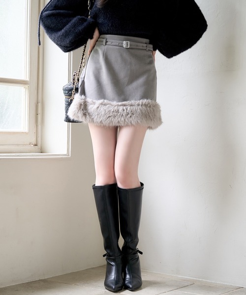 one after another NICE CLAUP（ワンアフターアナザーナイスクラップ）の「ポインテッドストレッチロングブーツ（ブーツ・レディース・ブラック/ベージュ・S/M/L）」の19枚目の写真