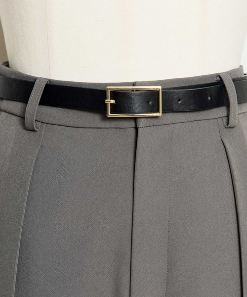 NOELA(ノエラ)の「デザインベルト付きストレートパンツ(スラックス・レディース・ベージュ/チャコールグレー・S/M)」の6枚目の写真