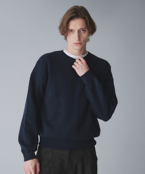 セール】milan ribs vneck knit/ミラノリブVネックニット（ニット