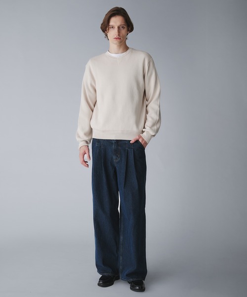 Regen Glanz（レーゲングランツ）の「milan ribs vneck knit/ミラノリブVネックニット（ニット/セーター・メンズ・ネイビー/ブラック/ライトホワイト・SMALL/MEDIUM/LARGE）」の8枚目の写真