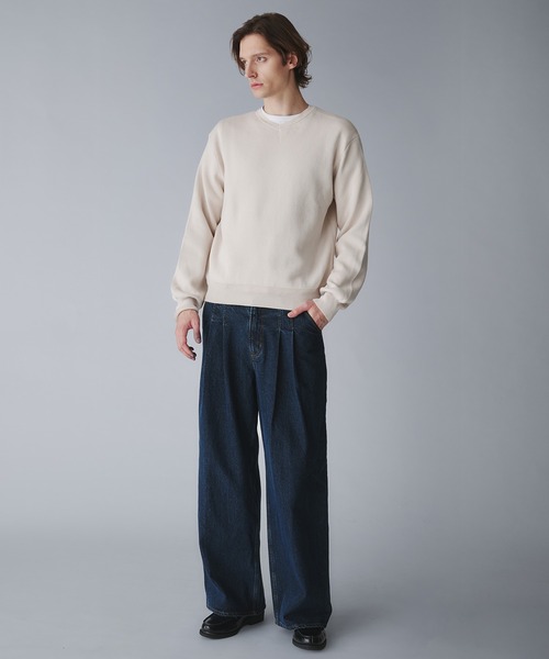 Regen Glanz（レーゲングランツ）の「milan ribs vneck knit/ミラノリブVネックニット（ニット/セーター・メンズ・ネイビー/ブラック/ライトホワイト・SMALL/MEDIUM/LARGE）」の10枚目の写真