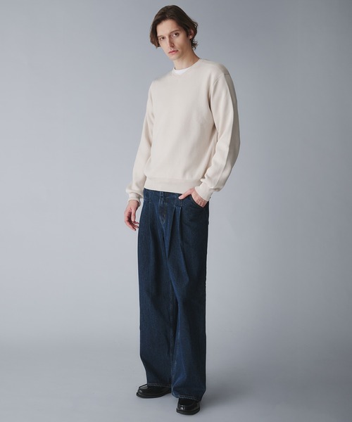 Regen Glanz（レーゲングランツ）の「milan ribs vneck knit/ミラノリブVネックニット（ニット/セーター・メンズ・ネイビー/ブラック/ライトホワイト・SMALL/MEDIUM/LARGE）」の11枚目の写真