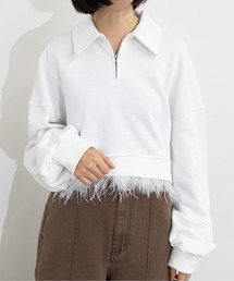 feather sweat tops