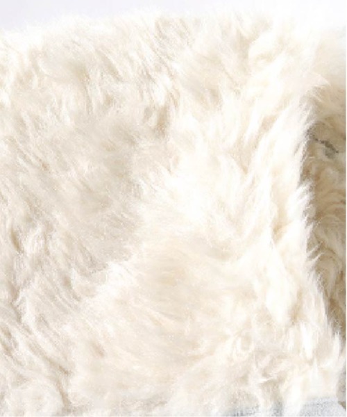 LA POMME petit（ラポミ・プチ）の「Sailor Collar Faux Fur Coat With Bag（ムートンコート・レディース・イエロー/ブラウン/ブルー・SMALL/MEDIUM/LARGE）」の5枚目の写真
