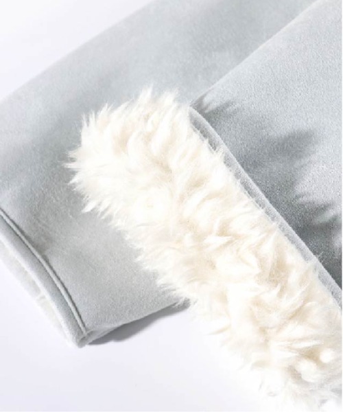 LA POMME petit（ラポミ・プチ）の「Sailor Collar Faux Fur Coat With Bag（ムートンコート・レディース・イエロー/ブラウン/ブルー・SMALL/MEDIUM/LARGE）」の8枚目の写真