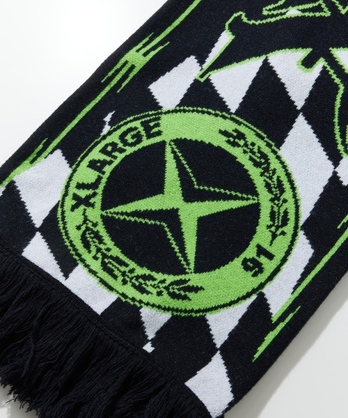 XLARGE(エクストララージ)の「XLARGE JACQUARD SCARF(マフラー・メンズ・グリーン/レッド・ONE SIZE)」の9枚目の写真