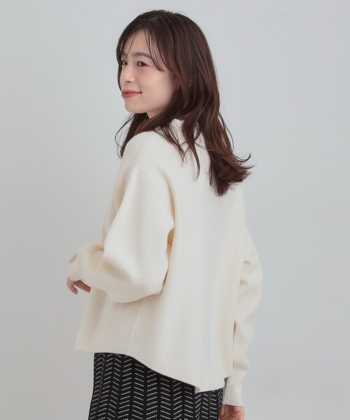 DRESKIP(ドレスキップ)の「【セットアップ可/S-LL】インせず着られる 洗えるもちもち裾ラウンドニット(ニット/セーター・レディース・ブルー系その他/グレー/オフホワイト/ブラック/ダークブラウン・02/01/04/03)」の18枚目の写真