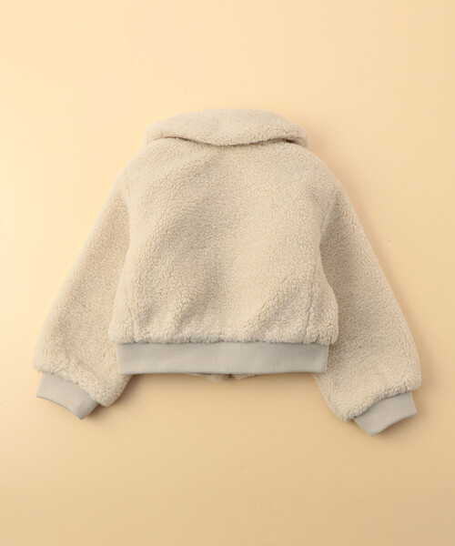COMME CA ISM（コムサイズム）の「【雑誌掲載商品】ボアフリース ショート ブルゾン(ベビーサイズ)（ブルゾン・キッズ・アイボリー/ネイビー・80-90cm）」の3枚目の写真