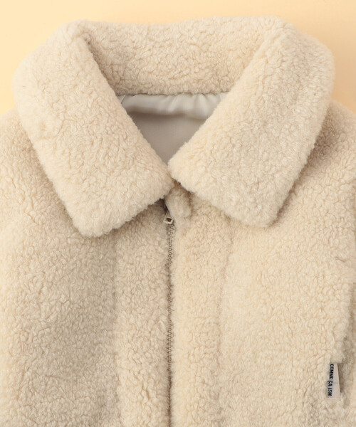 COMME CA ISM（コムサイズム）の「【雑誌掲載商品】ボアフリース ショート ブルゾン(ベビーサイズ)（ブルゾン・キッズ・アイボリー/ネイビー・80-90cm）」の4枚目の写真