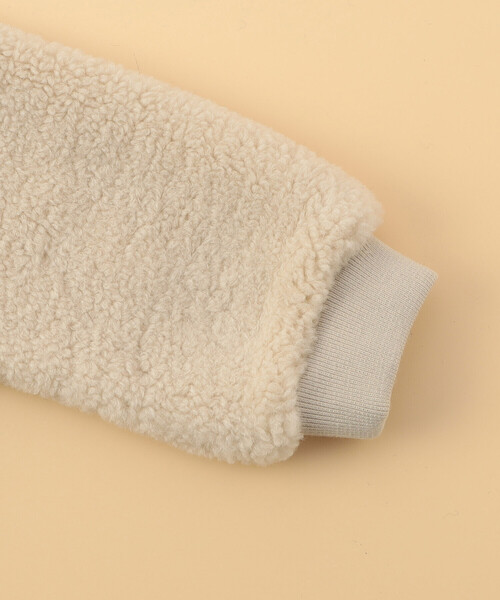 COMME CA ISM（コムサイズム）の「【雑誌掲載商品】ボアフリース ショート ブルゾン(ベビーサイズ)（ブルゾン・キッズ・アイボリー/ネイビー・80-90cm）」の5枚目の写真