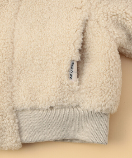 COMME CA ISM（コムサイズム）の「【雑誌掲載商品】ボアフリース ショート ブルゾン(ベビーサイズ)（ブルゾン・キッズ・アイボリー/ネイビー・80-90cm）」の6枚目の写真