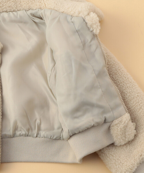 COMME CA ISM（コムサイズム）の「【雑誌掲載商品】ボアフリース ショート ブルゾン(ベビーサイズ)（ブルゾン・キッズ・アイボリー/ネイビー・80-90cm）」の8枚目の写真