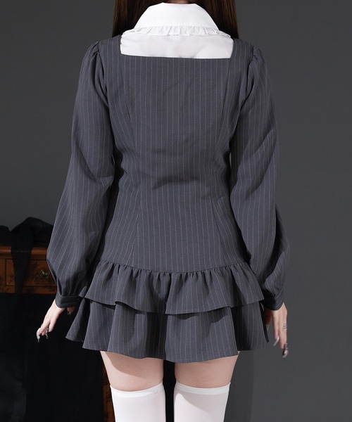 Pal elfy（パルエルフィー）の「クラシカルシャツレイヤードワンピース