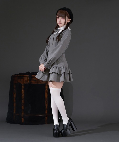 Pal elfy（パルエルフィー）の「クラシカルシャツレイヤードワンピース