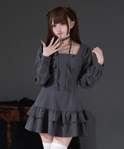 Pal elfy パルエルフィー クラシカルシャツレイヤードワンピース クラシカルシャツレイヤードワンピース（ワンピース）｜Pal elfy