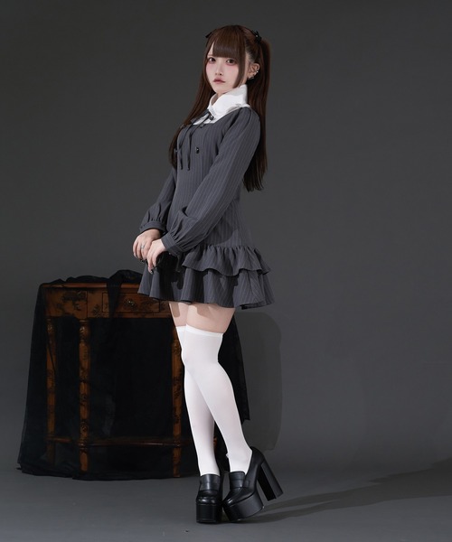 Pal elfy パルエルフィー クラシカルシャツレイヤードワンピース クラシカルシャツレイヤードワンピース（ワンピース）｜Pal elfy