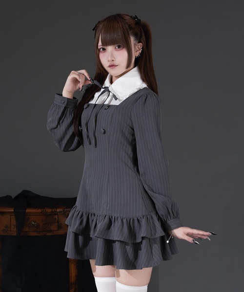 Pal elfy パルエルフィー クラシカルシャツレイヤードワンピース クラシカルシャツレイヤードワンピース（ワンピース）｜Pal elfy