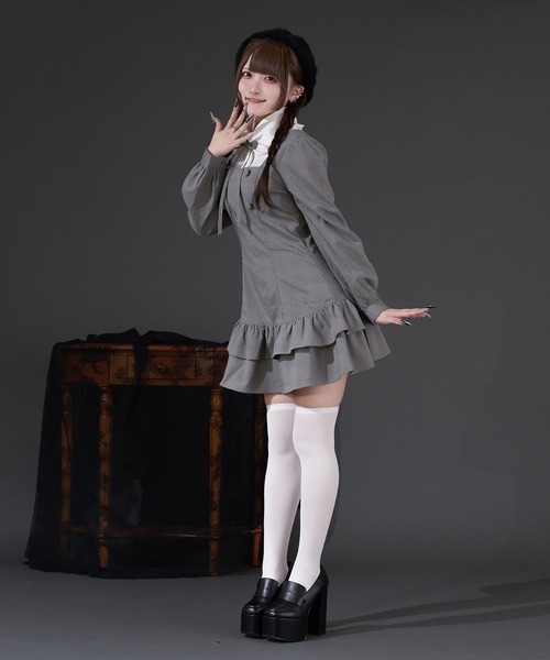 クラシカルシャツレイヤードワンピース（ワンピース）｜Pal elfy（パル