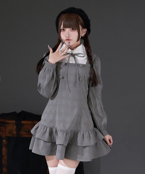 クラシカルシャツレイヤードワンピース（ワンピース）｜Pal elfy（パル