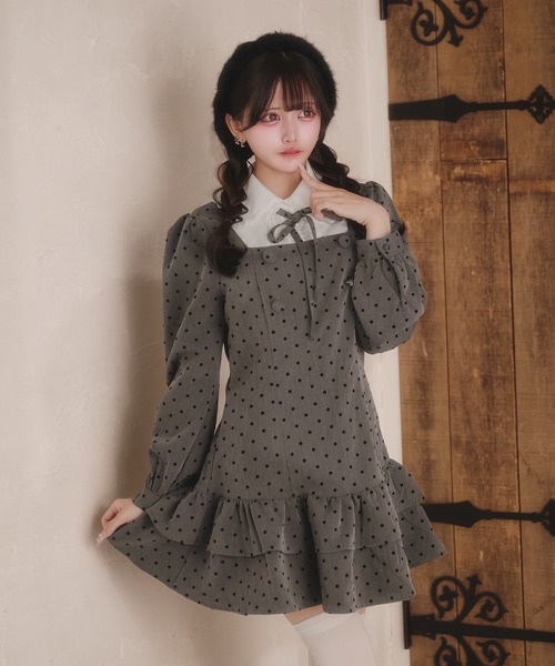 クラシカルシャツレイヤードワンピース（ワンピース）｜Pal elfy（パル