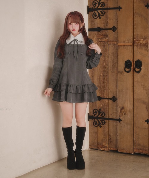 Pal elfy パルエルフィー クラシカルシャツレイヤードワンピース クラシカルシャツレイヤードワンピース（ワンピース）｜Pal elfy（パル