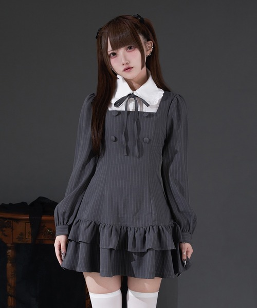 palelfy ワンピース　クラシカルシャツレイヤードワンピース クラシカルシャツレイヤードワンピース（ワンピース）｜Pal elfy（パル